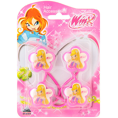 Резинка для волос "Winx Club Цветок" Состав 2 резинки для волос инфо 10462a.