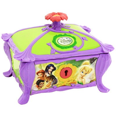 Шкатулка для украшений "Disney Fairies" комплект) Состав Шкатулка, ключик, браслет инфо 10467a.
