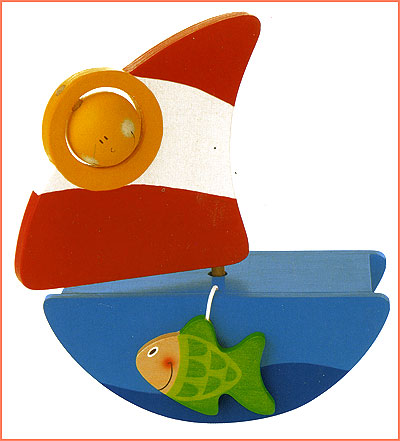 Музыкальная игрушка "Лодочка с рыбками" 19 см х 7 см инфо 10506a.