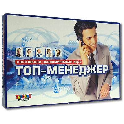 Экономическая игра "Топ-менеджер" VIP, 2 кубика, 4 фишки инфо 10510a.