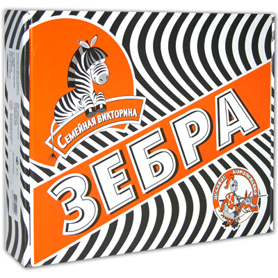 Настольная игра "Зебра Семейная викторина" карточек, 60 зебрублей, правила игры инфо 10541a.