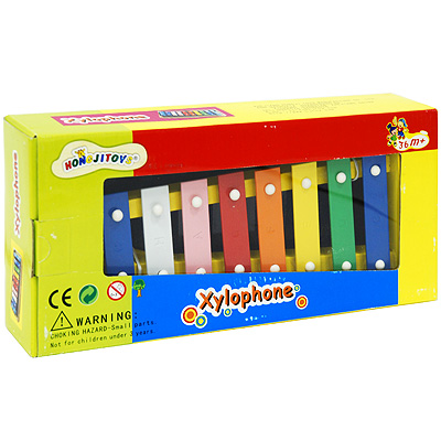 Ксилофон детский, 8 тонов Музыкальные инструменты Возраст: от 3 лет Hongji Toys; Китай 2010 г ; Артикул: Ф21-529; Упаковка: Коробка Не рекомендуется детям до 3-х лет инфо 1216a.
