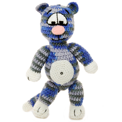 Вязаная игрушка "Кот Василий серо-лилово-синий" - Ручная авторская работа авторская работа Автор Светлана Турова инфо 11424e.