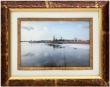 "Вид на Петропавловскую крепость" - Авторская фотография с подрисовкой изображения 19,7 х 14,4 см инфо 3508f.