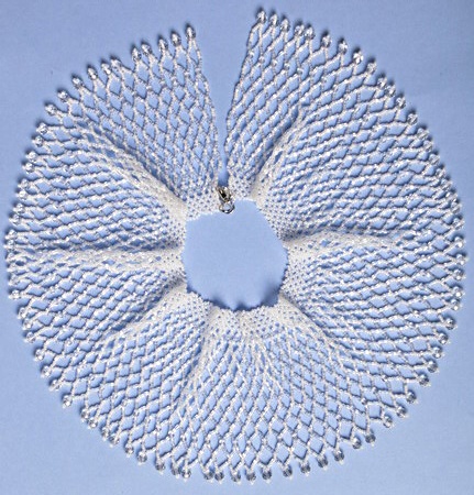 Колье-воротник "Свадебное" Бисер, бусины Ручная авторская работа изящество и безупречный неповторимый стиль! инфо 12423f.