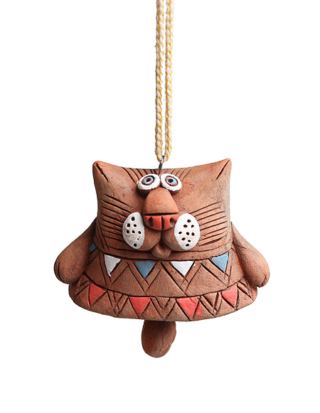 Подвеска "Кошечка" Керамика, роспись Авторская работа свободно двигаются Автор Кира Очинская инфо 13272f.