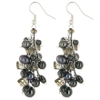 Серьги (Бисер, гематит, жемчуг, стекло, металл) Ручная авторская работа Авторская работа Кузьмина Ольга 2010 г инфо 13745f.
