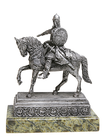 Памятник Юрию Долгорукому, олово, камень (Оловянная миниатюра) - Авторское литье Авторская работа Мастерская "EK-Casting" 2008 г инфо 2402h.
